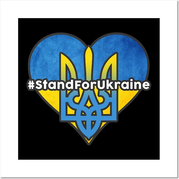 I Stand With Ukrain. Ukrainian flag Wall Art by SerenityByAlex